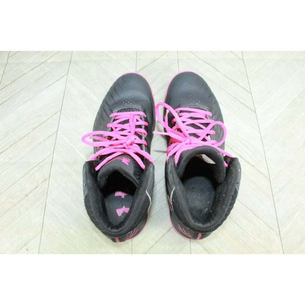 Under Armour  Black Leather Lace-up High Top Athletic Sneaker Shoes Size 10 - Picture 6 of 8